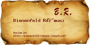 Bienenfeld Rémusz névjegykártya